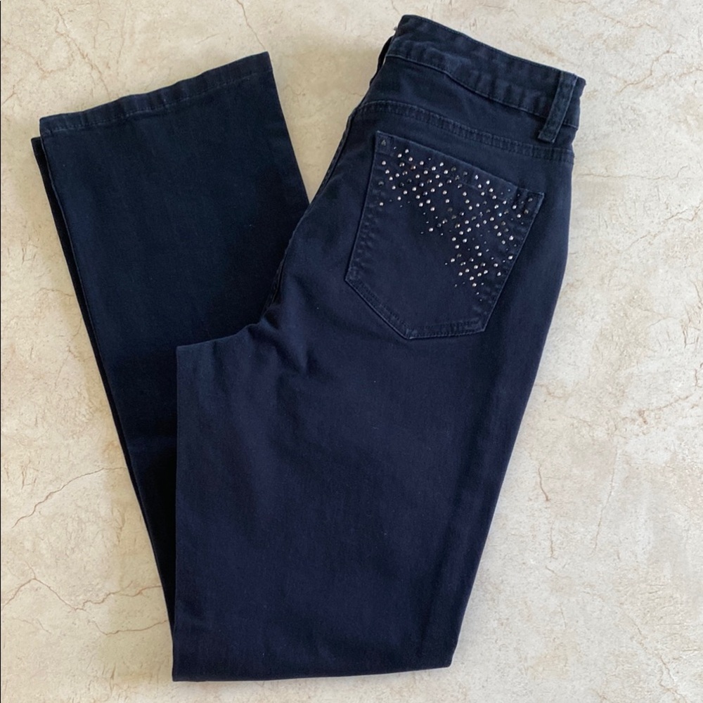 Laura Ashley Bedazzled Black Jeans